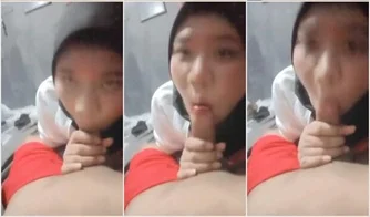 Disepongin Pacar Jilbab Crott Dimulut